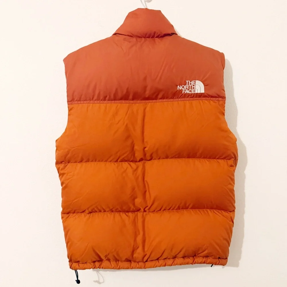 The North Face Men's Nuptse Vest Puffer Orange 700 Fill Size Medium M